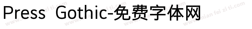 Press Gothic字体转换